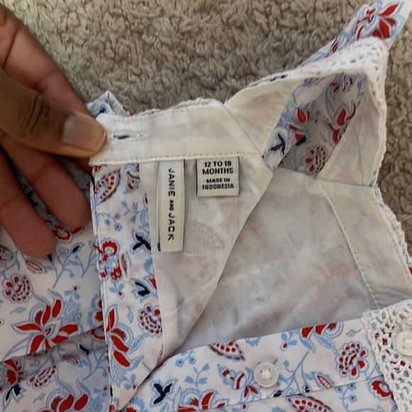 Janie and Jack Red,White, Blue Paisley Bubble 12-18M - Picture 7 of 9